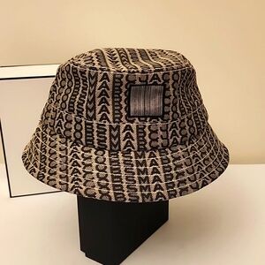 Marc Jacobs Monogram Jacquard Bucket Hat Beige Tan Black